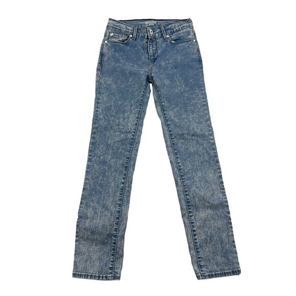 Denizen Levi's The Skinny Denim Blue Jeans Girls Size 12 Light Acid Wash Adj. - Picture 1 of 6